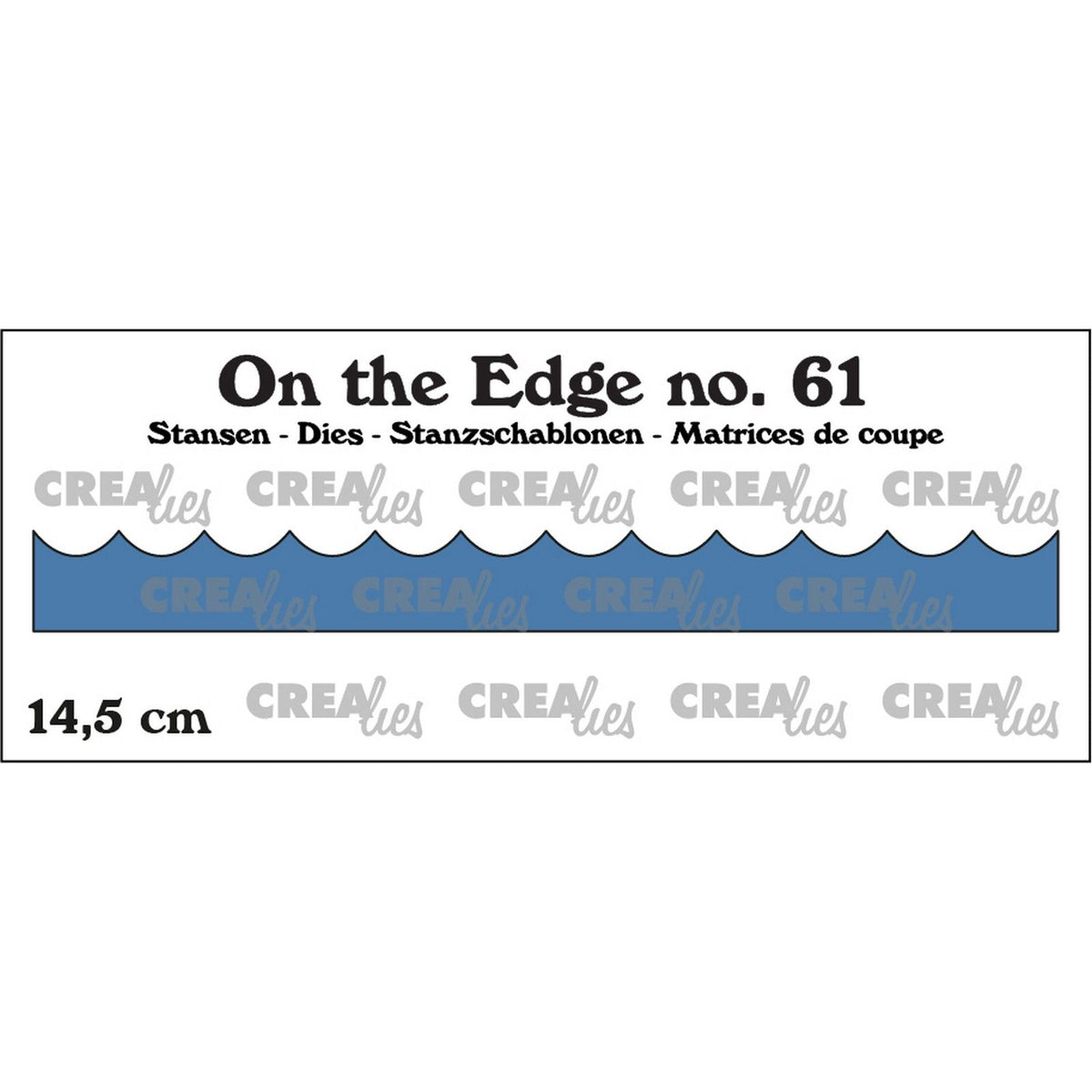 Crealies • on the edge snijmal geschulpte golven