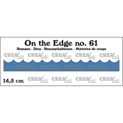 Crealies • on the edge snijmal geschulpte golven