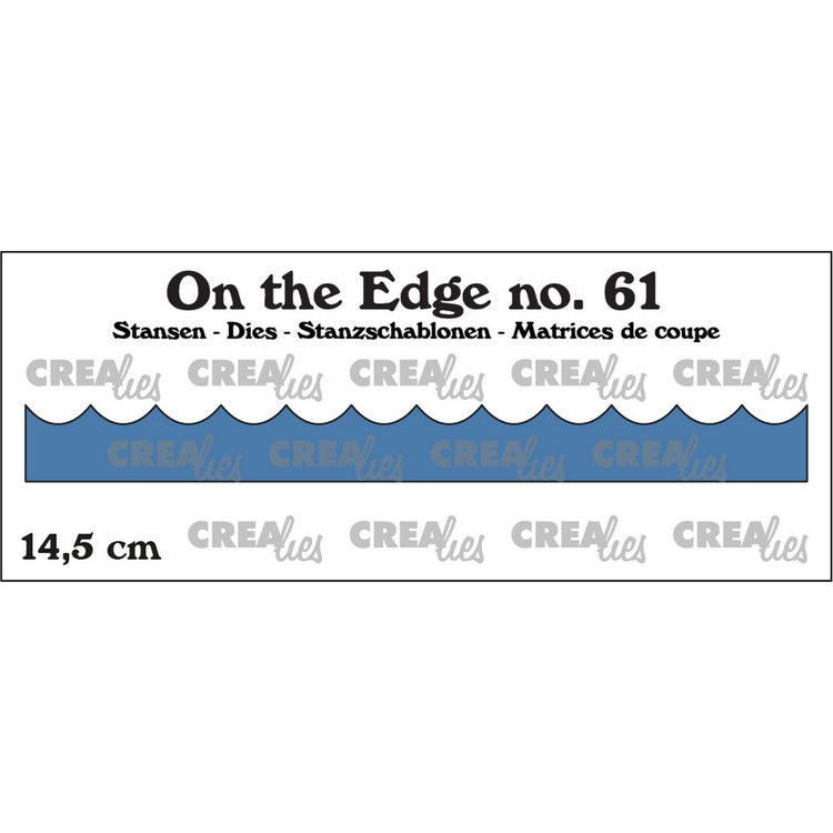 Crealies • on the edge snijmal geschulpte golven