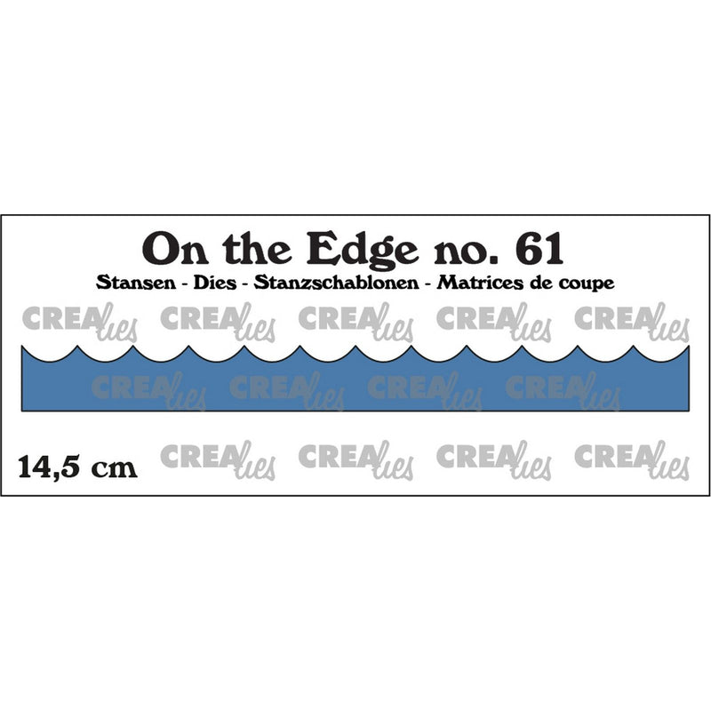 Crealies • on the edge snijmal geschulpte golven