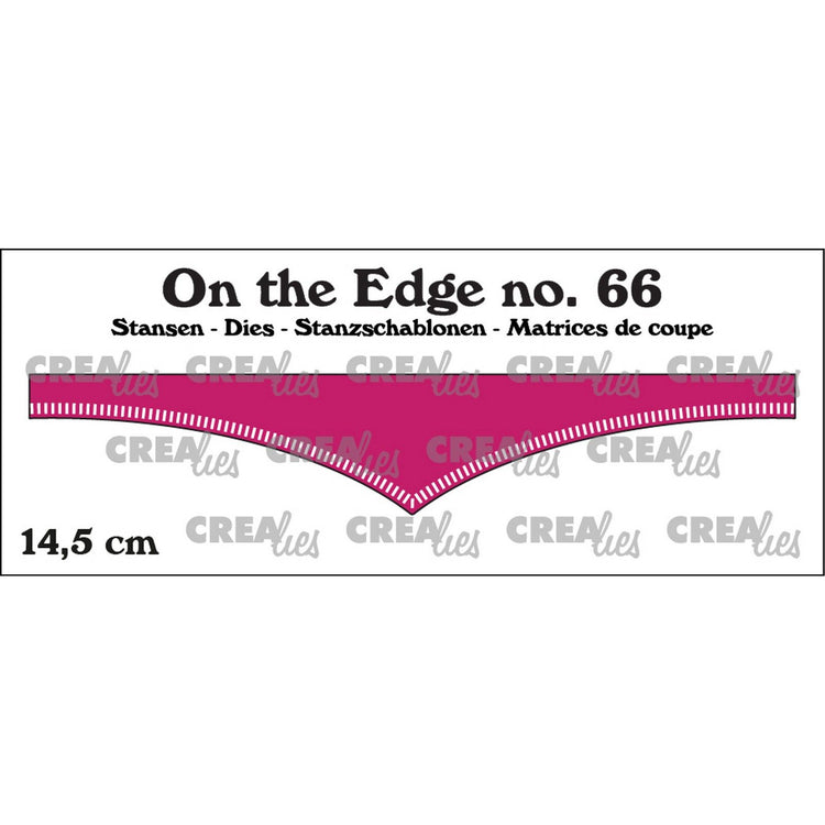 Crealies • on the edge snijmal nr.66 met kleine streepjes