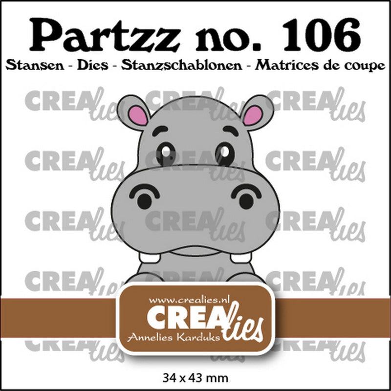 Crealies • partzz stans nijlpaard