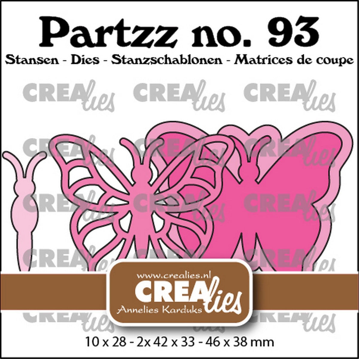 Crealies • snijmal vlinder b groot