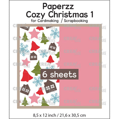Crealies • paperzz 6x cozy christmas vel 1: divers + rose