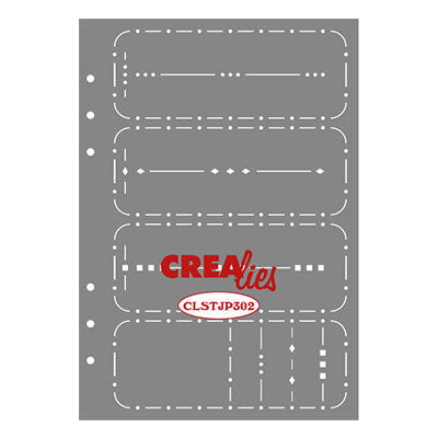 Crealies • stencil journaling week spread b