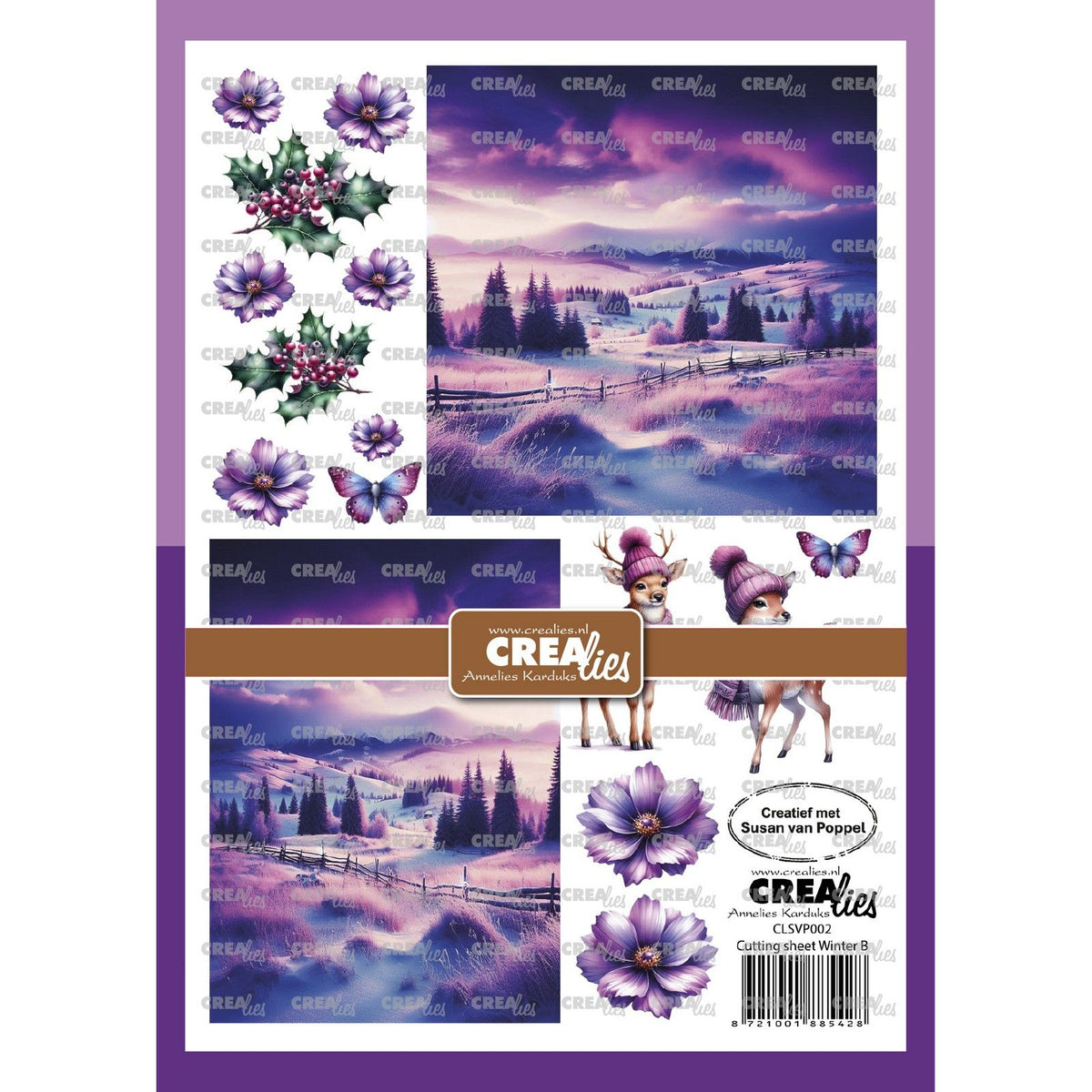 Crealies • knipvel winter b 8 vellen