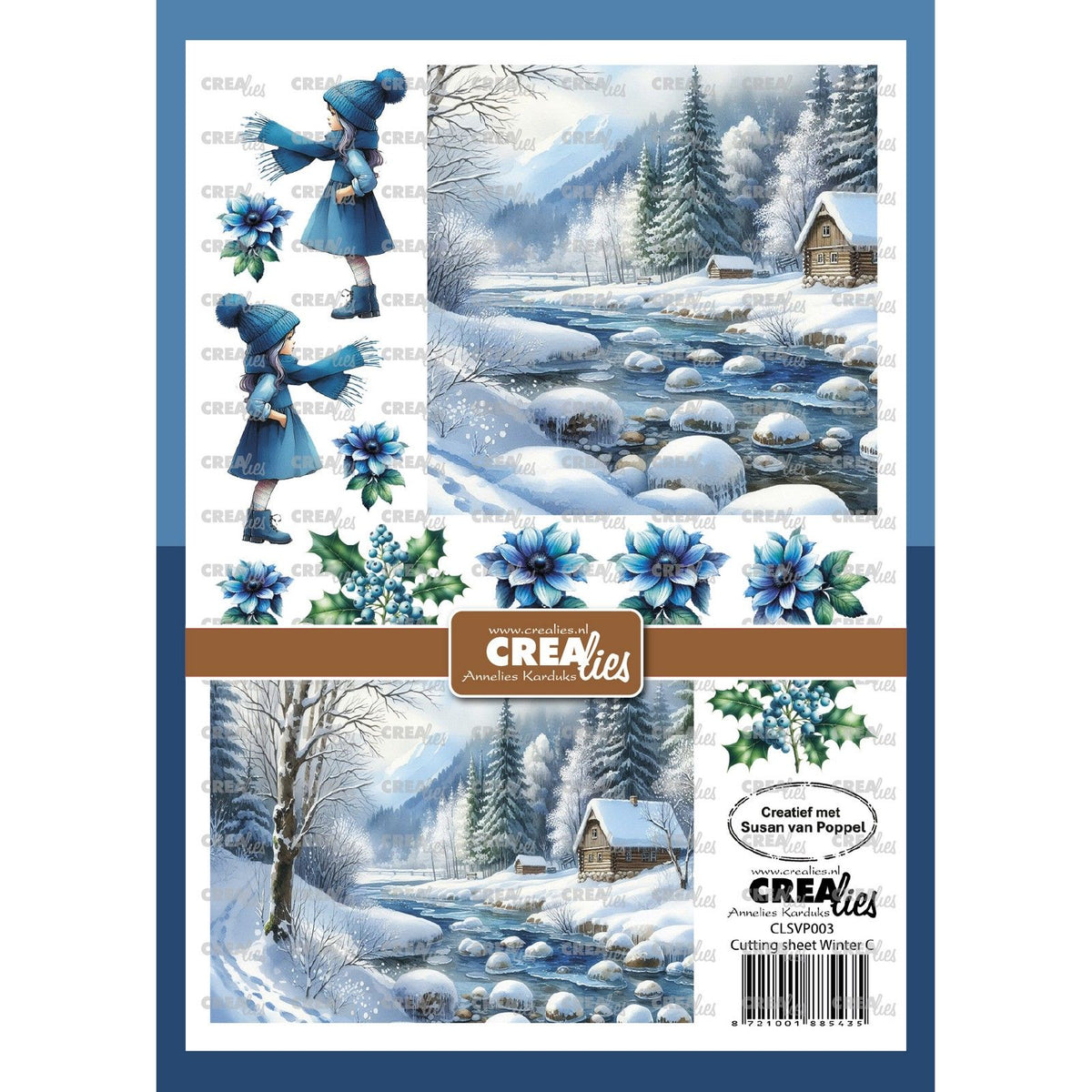 Crealies • knipvel winter c 8 vellen