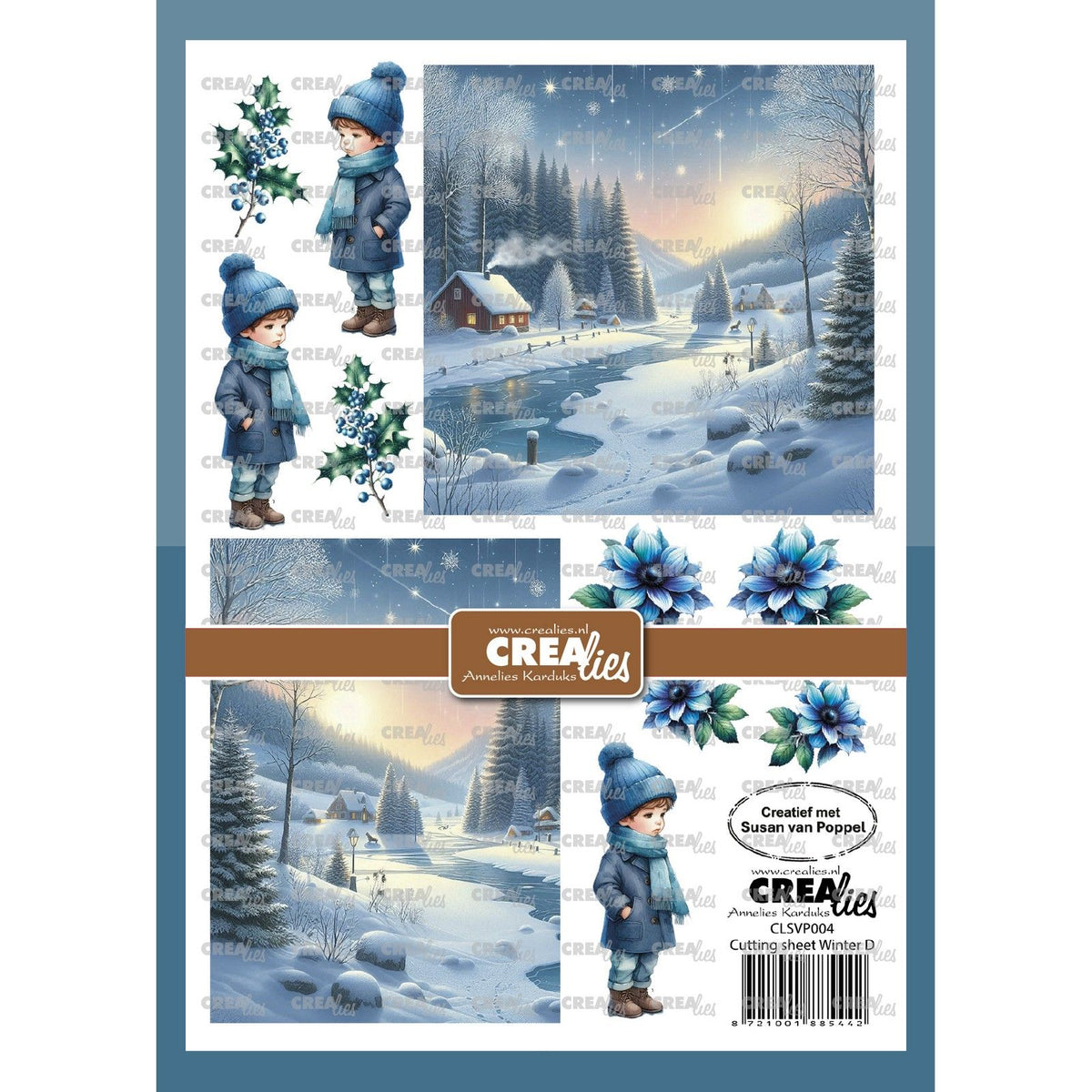 Crealies • knipvel winter d 8 vellen