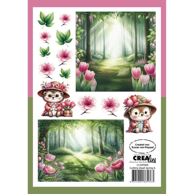 Crealies • cutting sheets papierblok lente a 8 vellen
