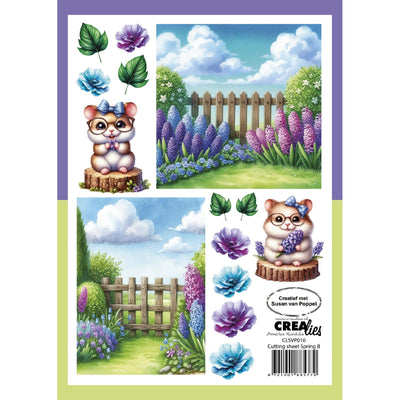 Crealies • cutting sheets papierblok lente b 8 vellen