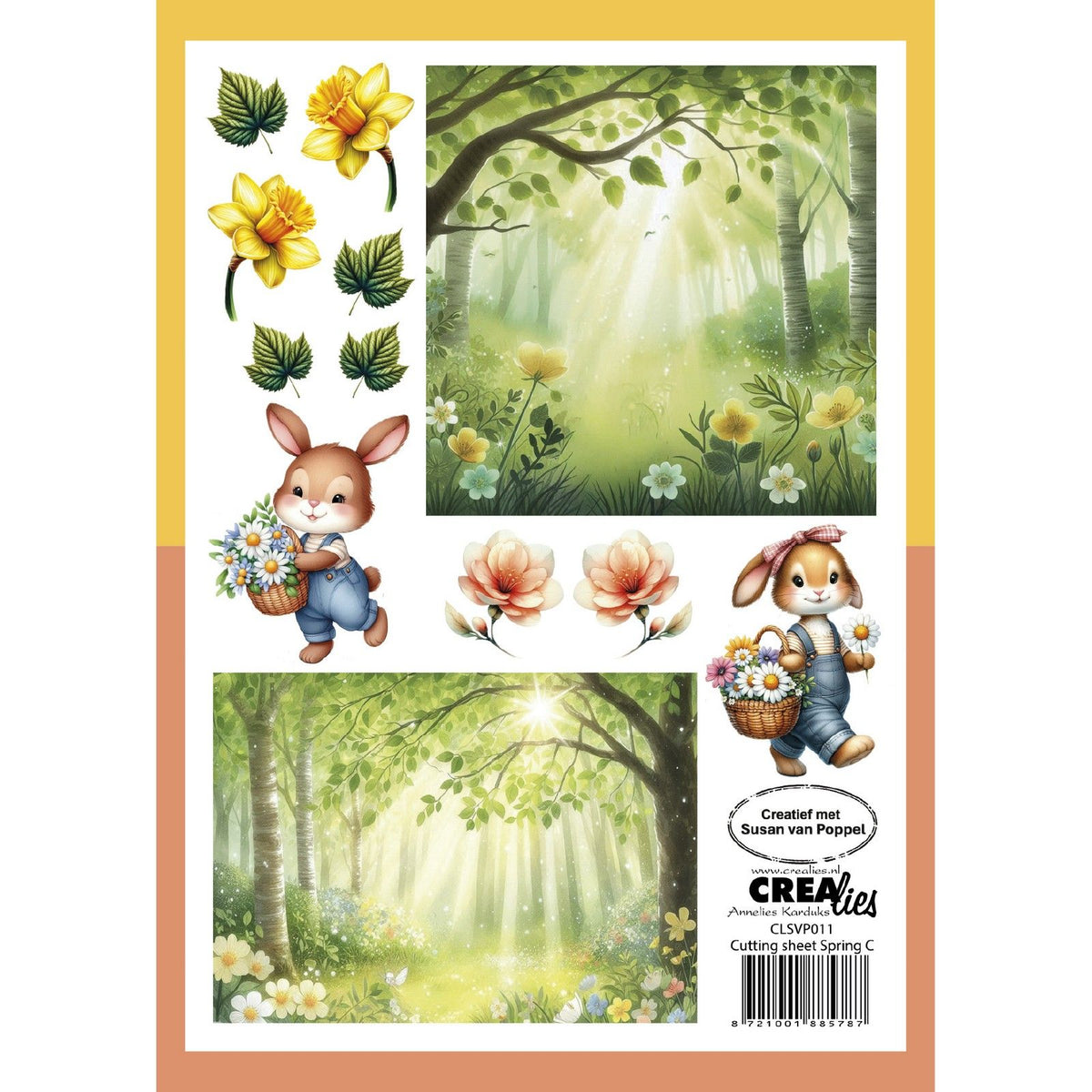 Crealies • cutting sheets papierblok lente c 8 vellen