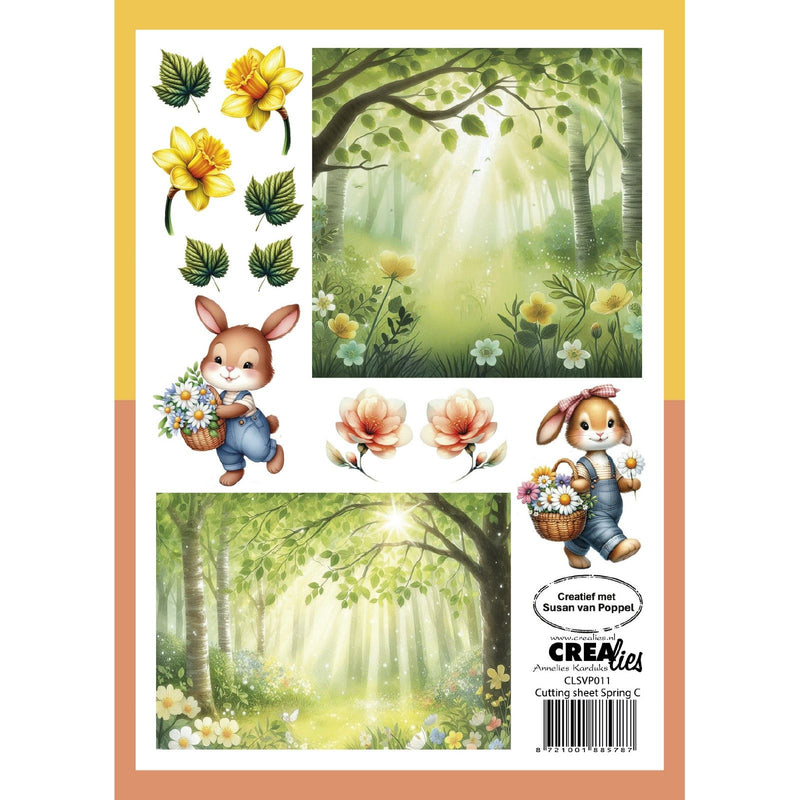 Crealies • cutting sheets papierblok lente c 8 vellen