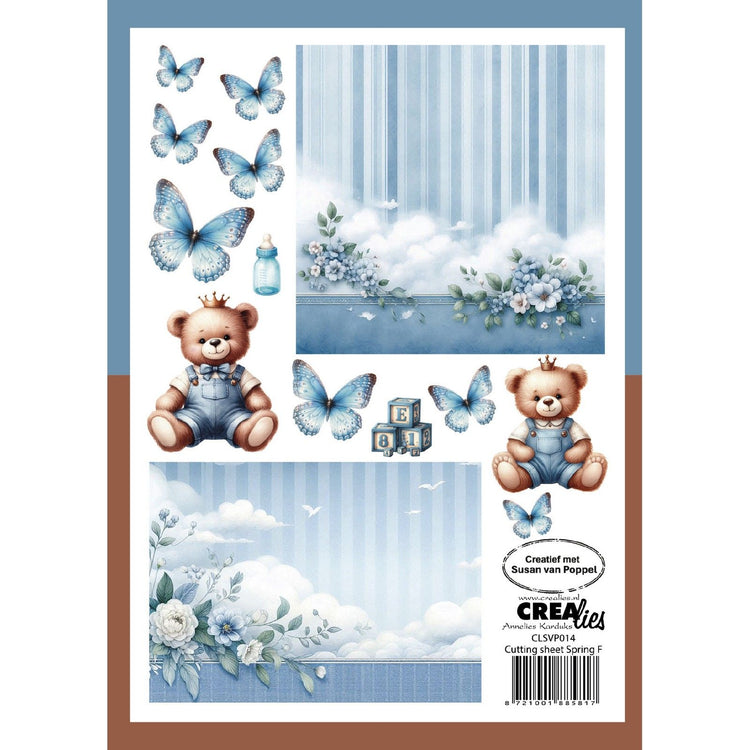 Crealies • cutting sheets papierblok lente f 8 vellen