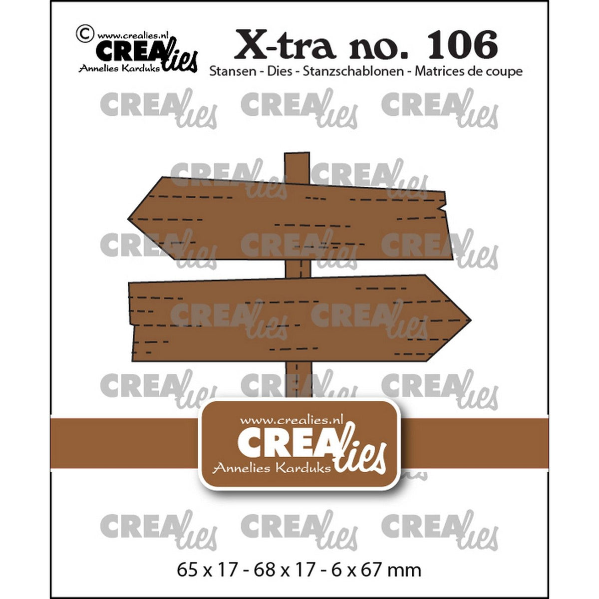 Crealies • x-tra snijmallen wegwijzerbordjes