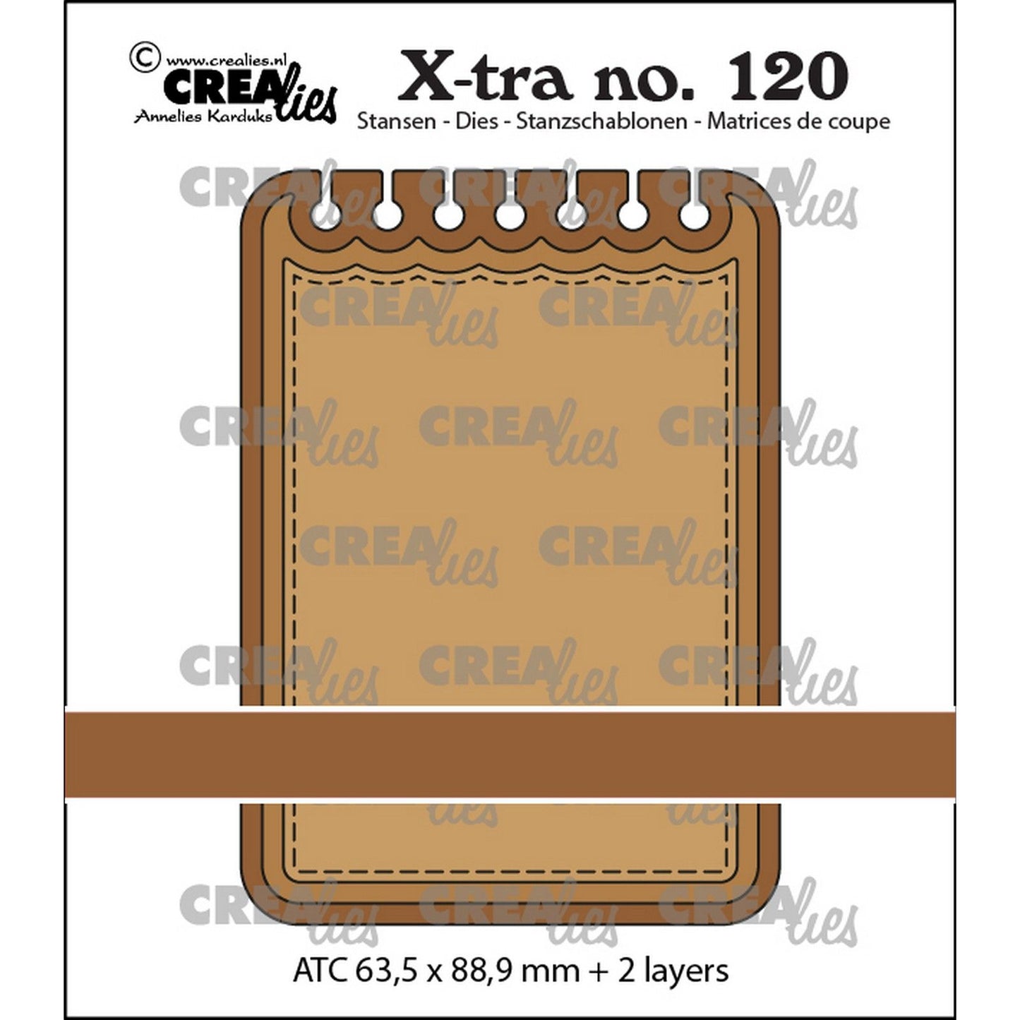 Crealies • xtra stans atc notebook horizontaal