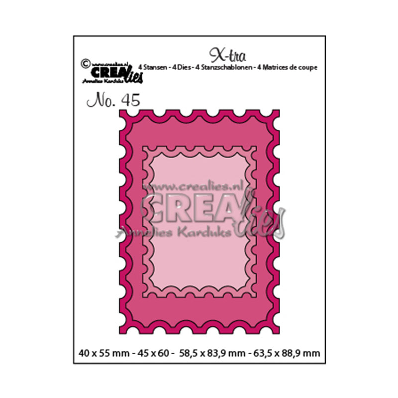 Crealies • xtra atc postzegel + kleine postzegel