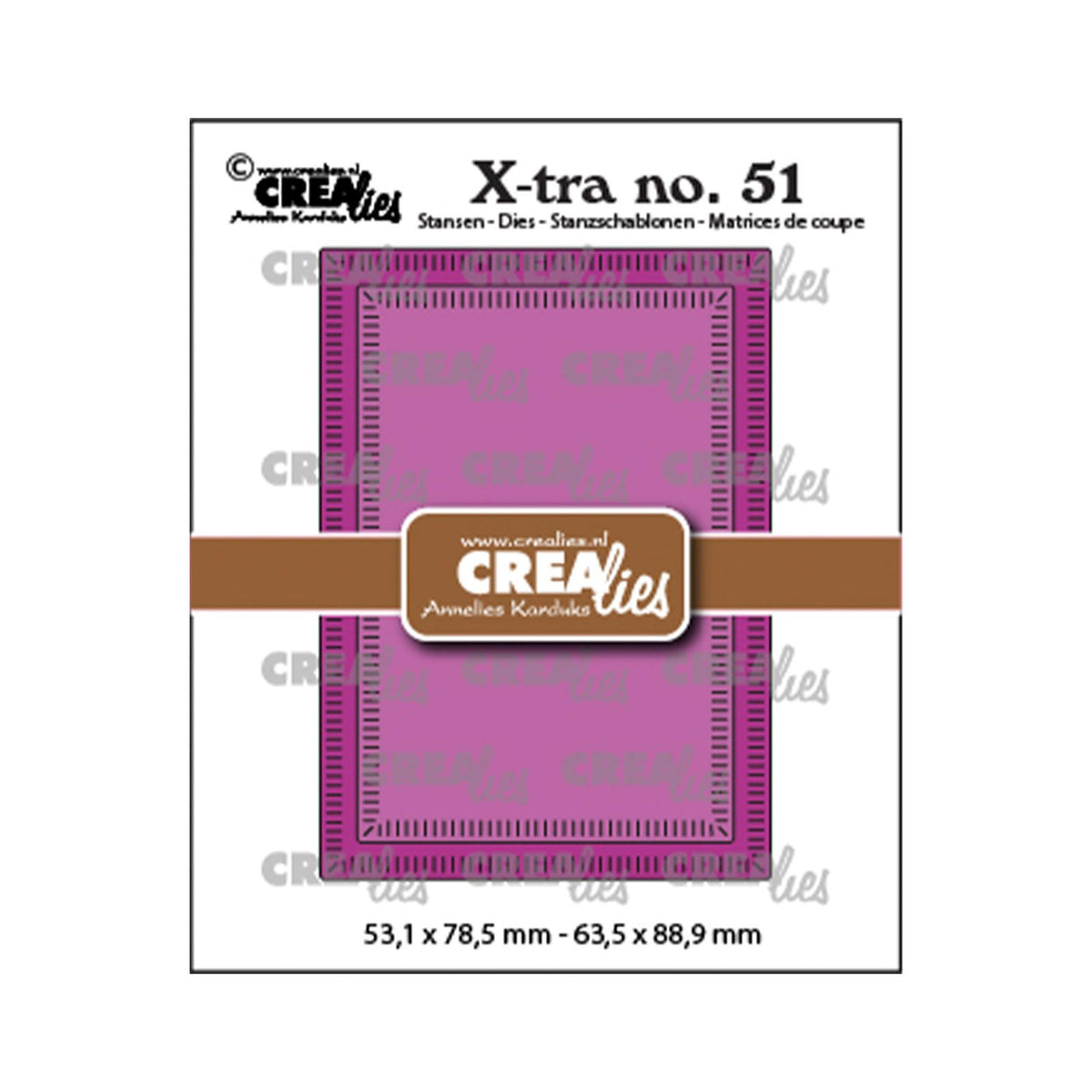 Crealies • x-tra snijmal atc met kleine streepjes