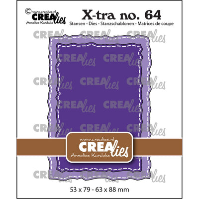 Crealies • x-tra snijmal atc ruwe randen met stiksteeklijn
