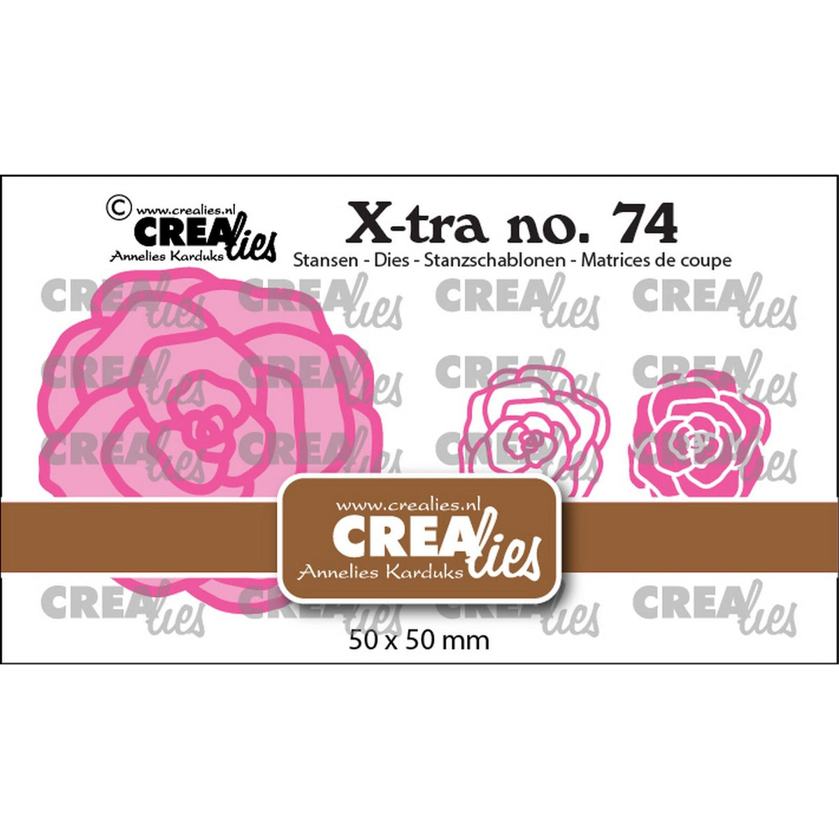 Crealies • xtra roos klein