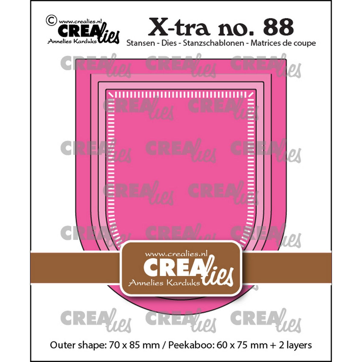Crealies • xtra kiekeboe omgekeerde boog