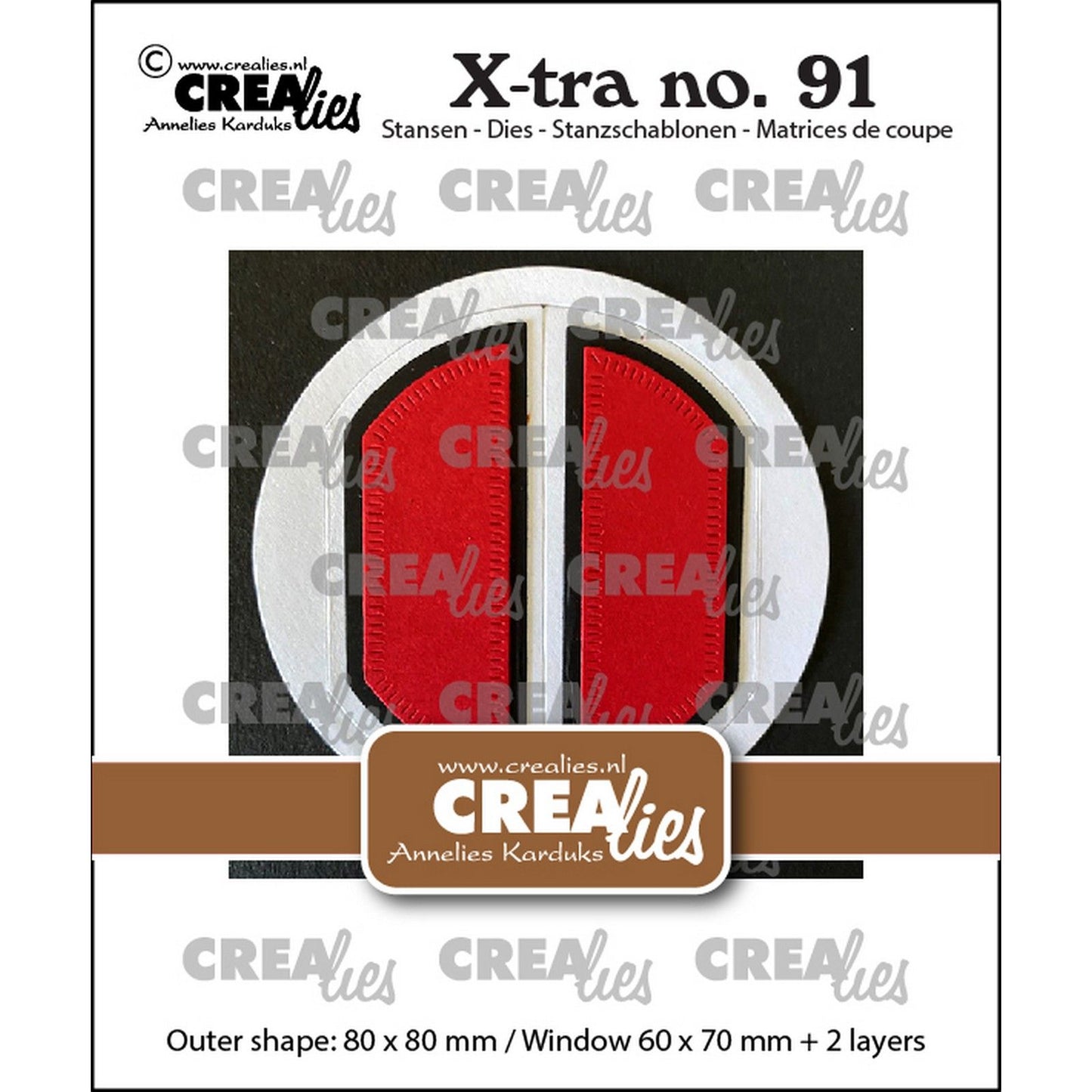 Crealies • xtra rond raam met luikjes