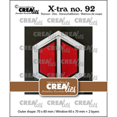 Crealies • xtra zeshoekig raam met luikjes