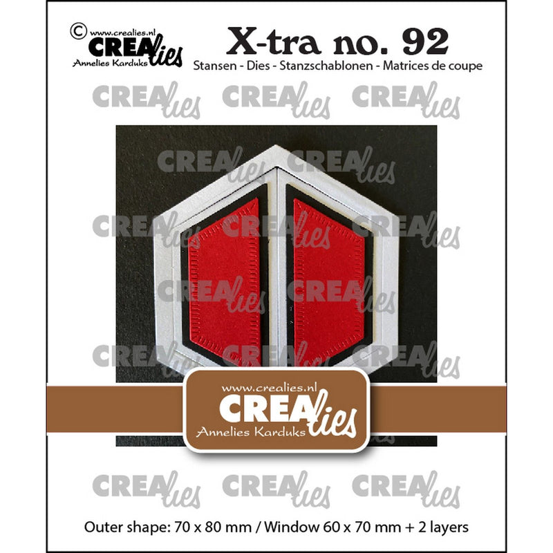 Crealies • xtra zeshoekig raam met luikjes