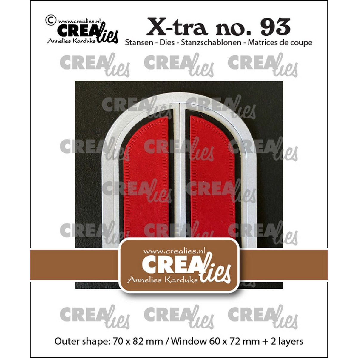 Crealies • xtra boograam met luikjes