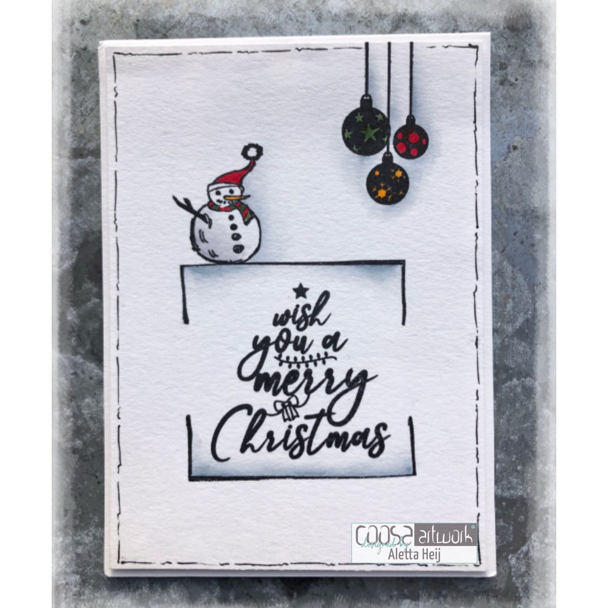 Coosa crafts • clear stempel #17 xmas wensen