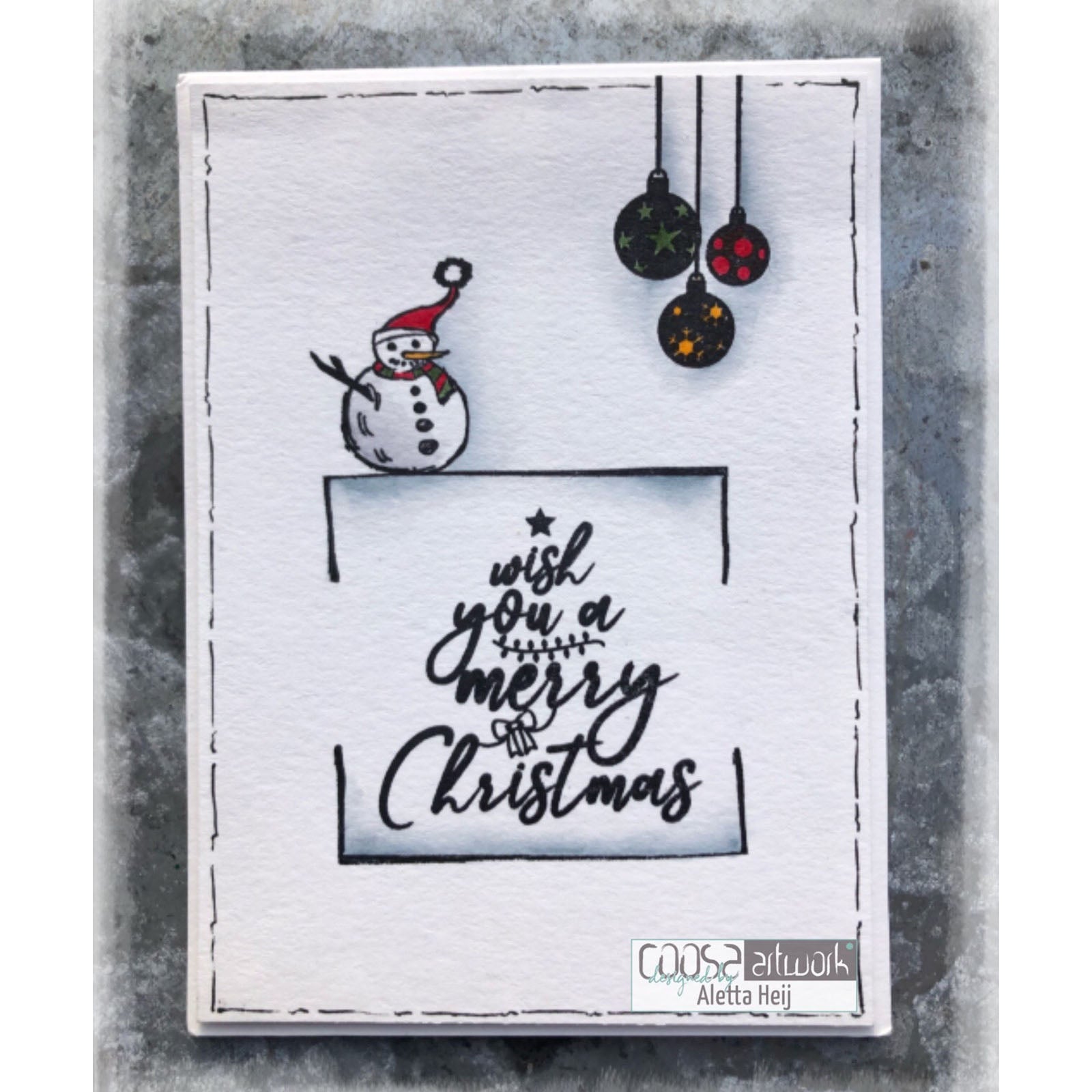 Coosa crafts • clear stempel #17 xmas wensen
