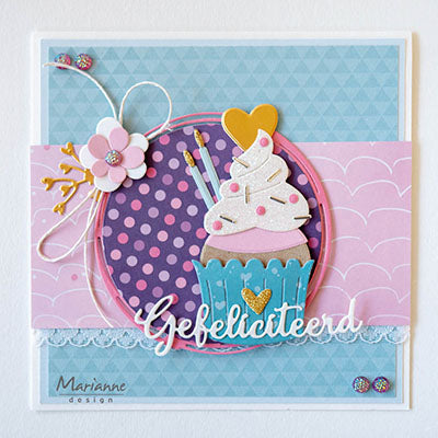 Marianne design • collectables snij- embosstencil cupcakes by marleen