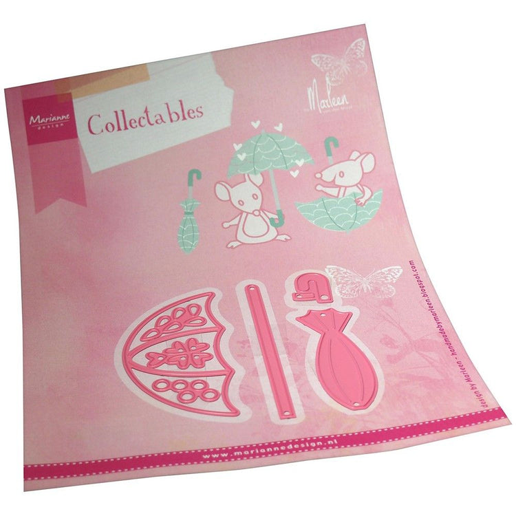 Marianne design • collectables snij- en embosstencil umbrella by marleen