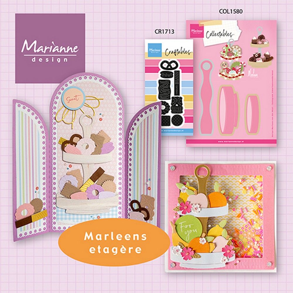 Marianne design • collectable etagère by marleen 3 pcs, 81 x 122 mm