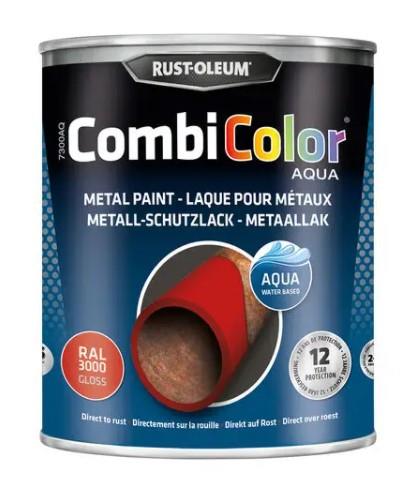 Rust-oleum combicolor aqua ral3000 hoogglans vuurrood 750ml