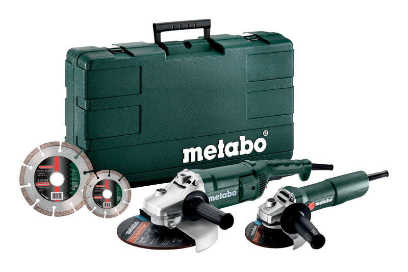 Metabo combo set we 2200-230 + w 750-125 (685172510) inclusief koffer en 2 slijpschijven - 685172510