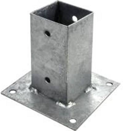 Connex paalhouder op plaat 91x91x150 vvz - hv4274