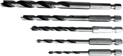 Connex set houtboren 3-8mm 6k 5dlg rood - cox978305