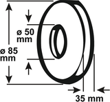 Cornat rozet 50x85mm kunststof sifon gr - tec353001r - afbeelding 1