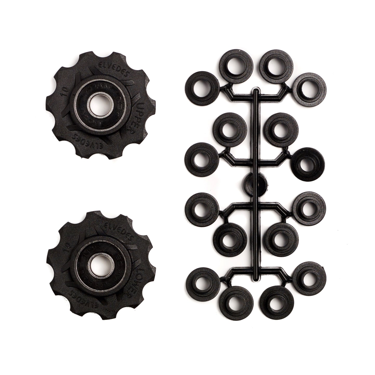 derailleurwieltjes 10 tanden 8S zwart 2 stuks