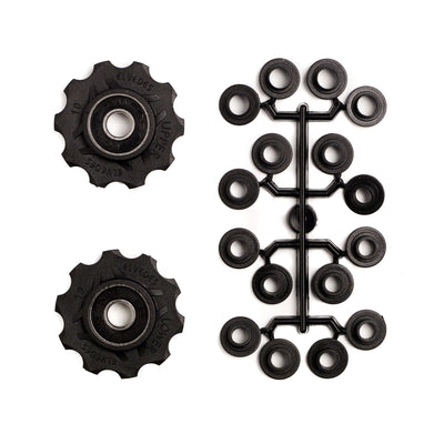 derailleurwieltjes 10 tanden 8S zwart 2 stuks