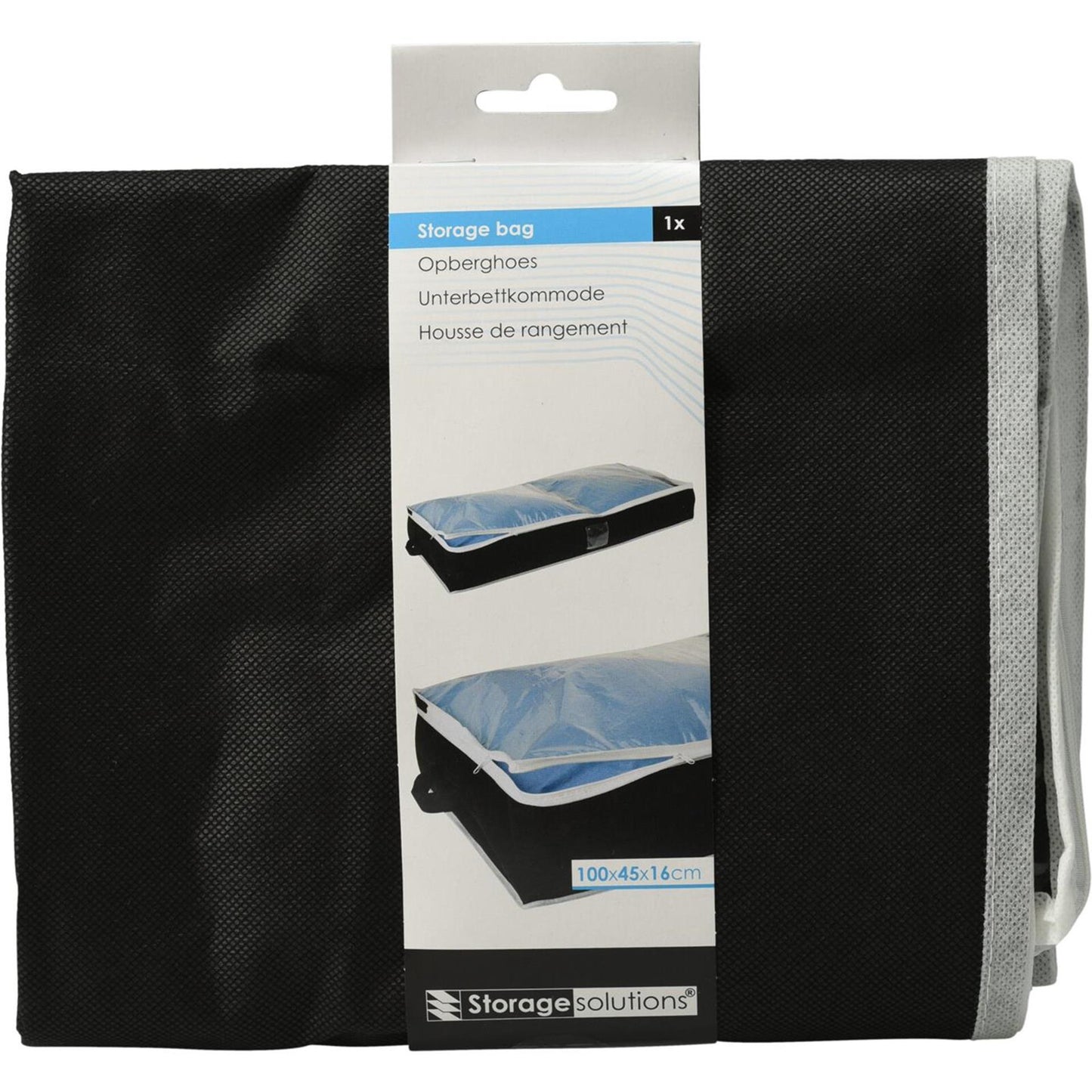 Storage solutions opberghoes zwart 100x45x16cm