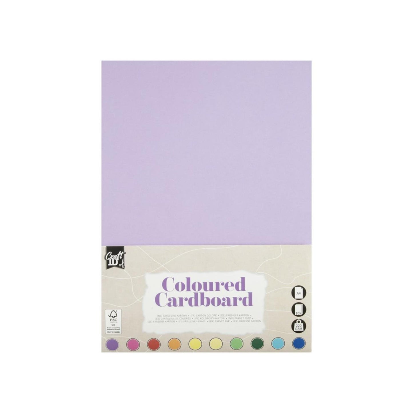 Grafix craft id hobbykarton pastelkleuren a4 10 vel 220gsm