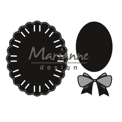 Marianne design • craftables snij- embosstencil ovaal lint
