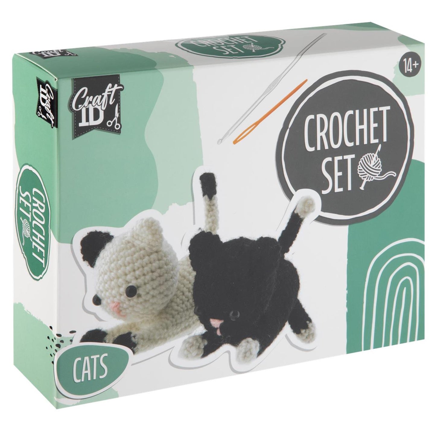 Craft id haakpakket twee katjes - incl. naald en draad