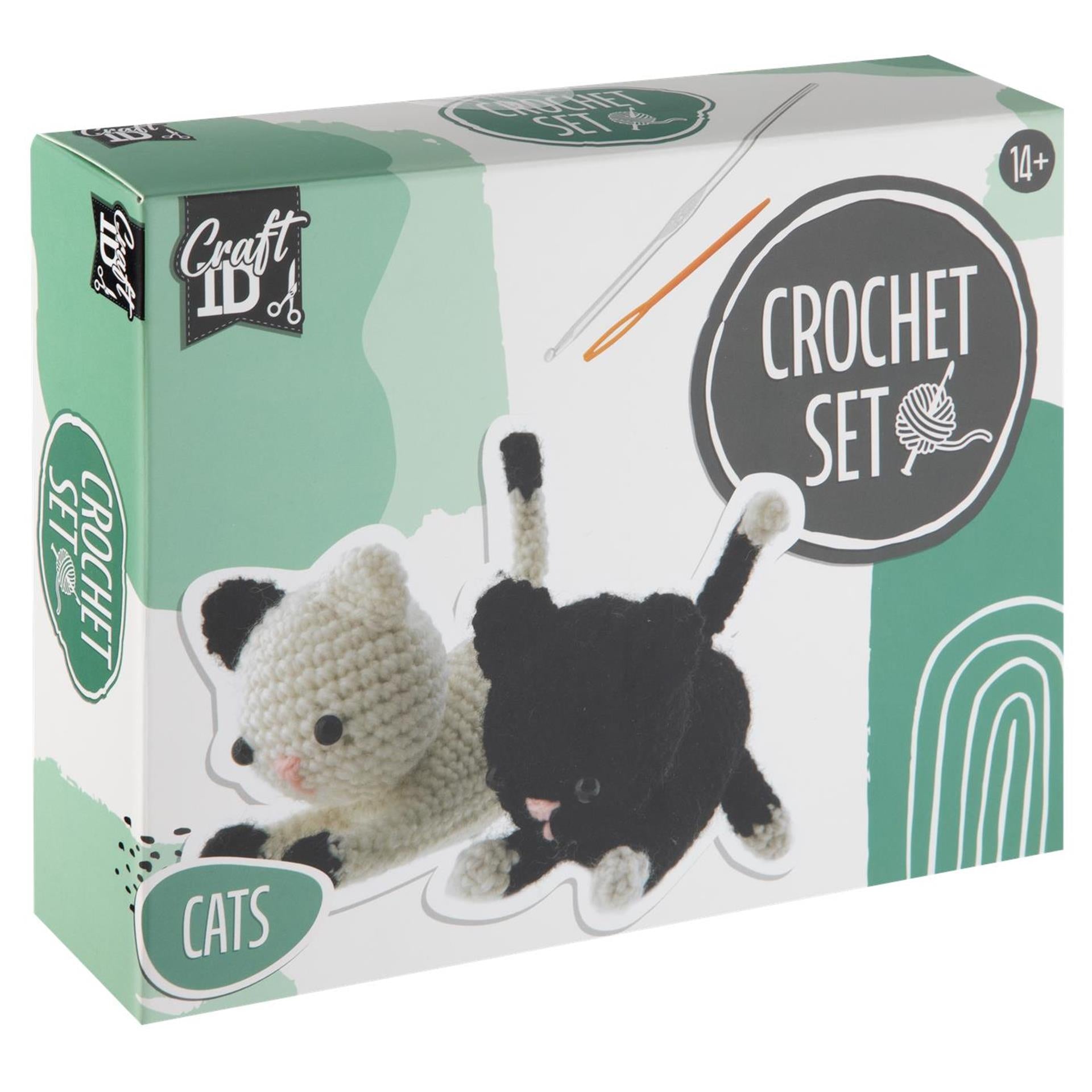 Craft id haakpakket twee katjes - incl. naald en draad