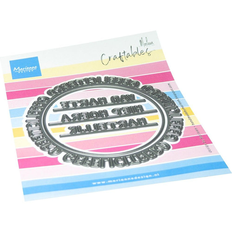 Marianne design • craftable gefeliciteerd cirkel by marleen