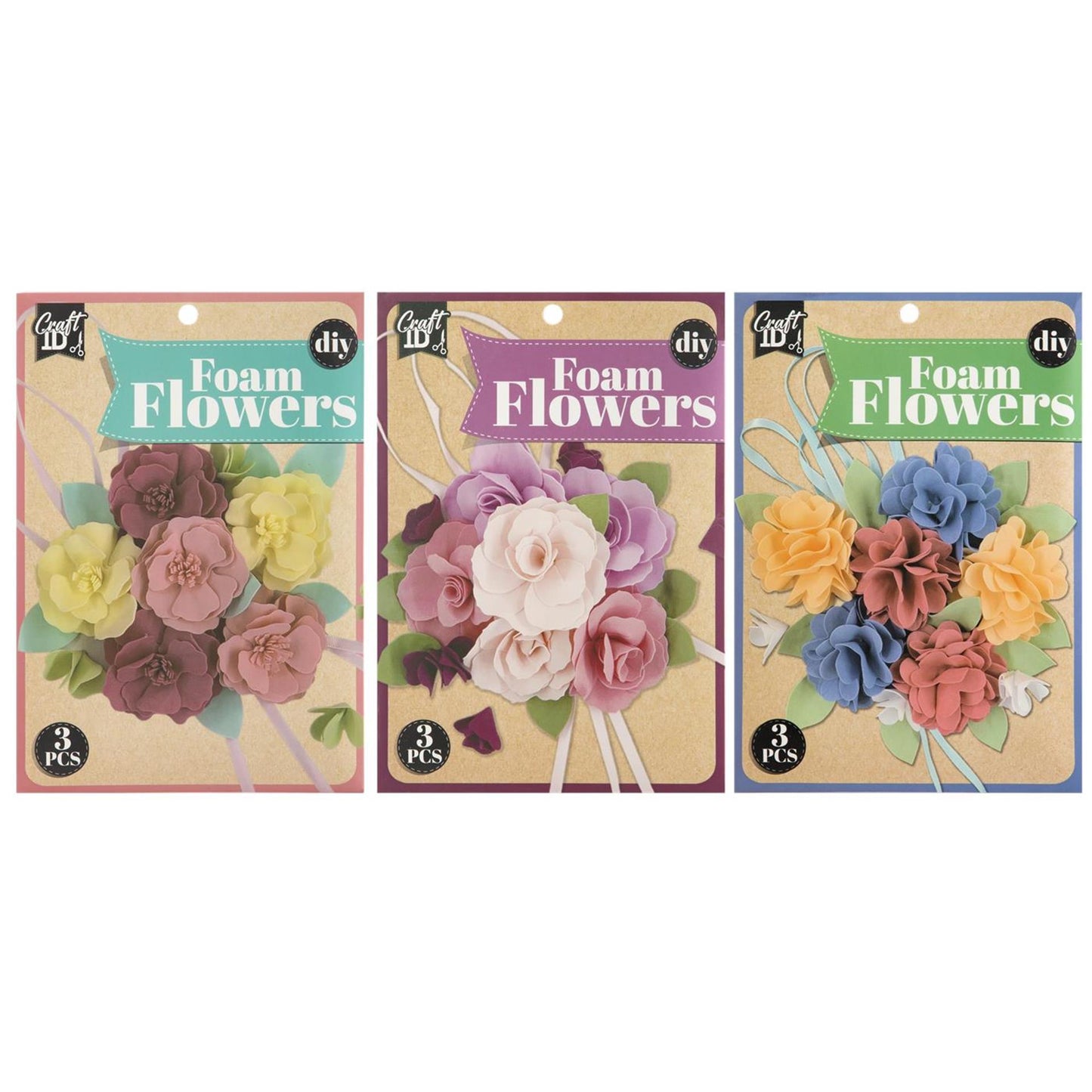 Craft id maak je eigen foam bloemen 3 ass.