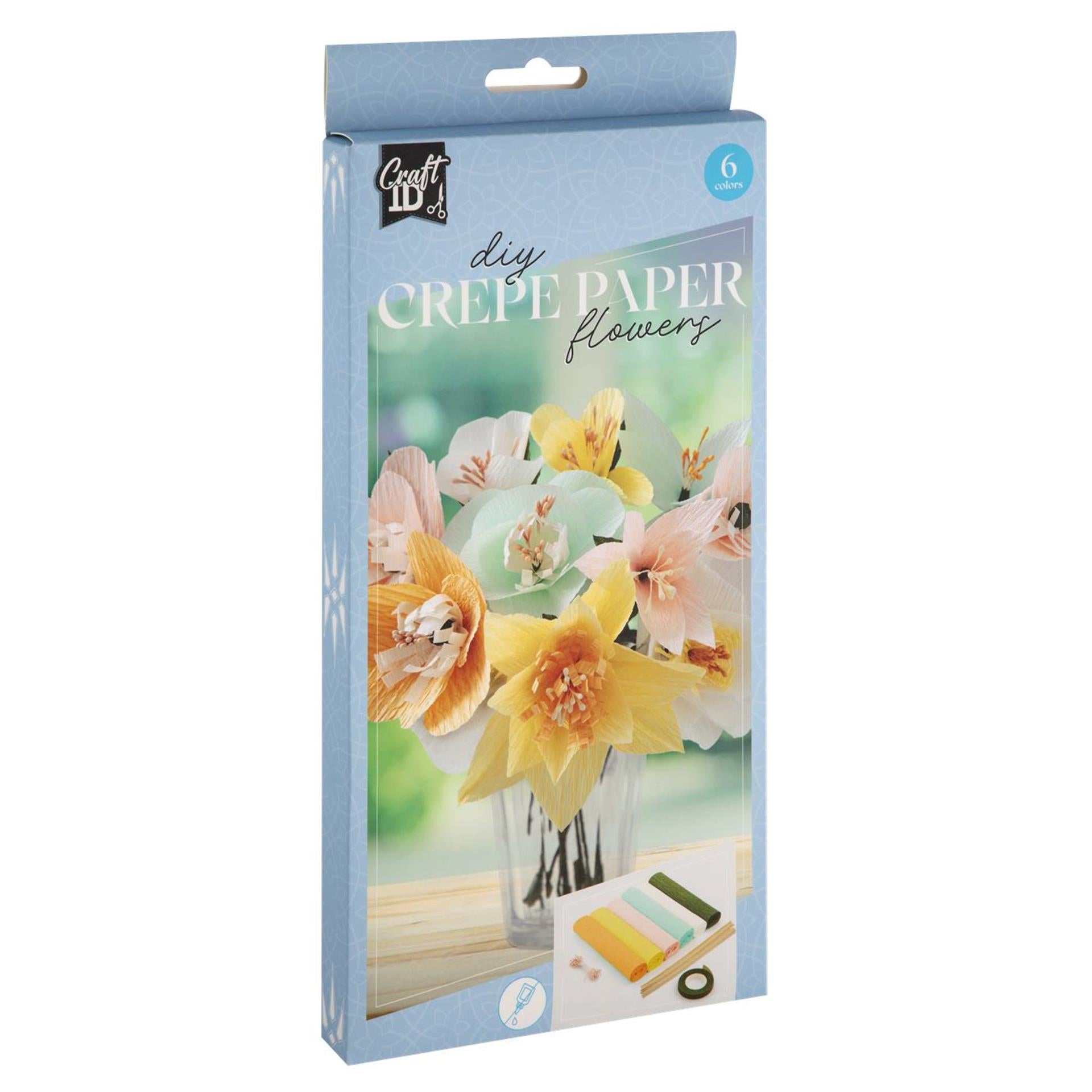 Craft id crepe bloemen knutselset