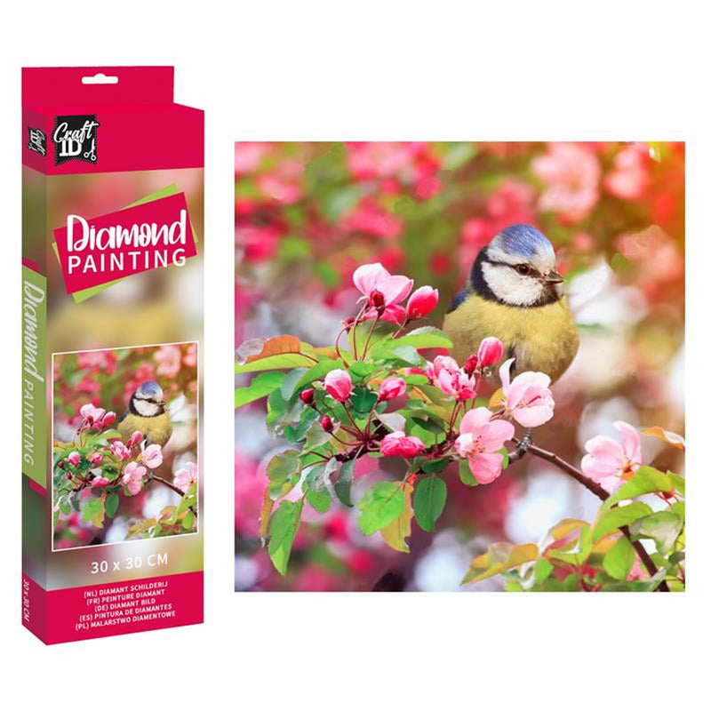 Grafix craft id diamond painting vogel 30x30cm