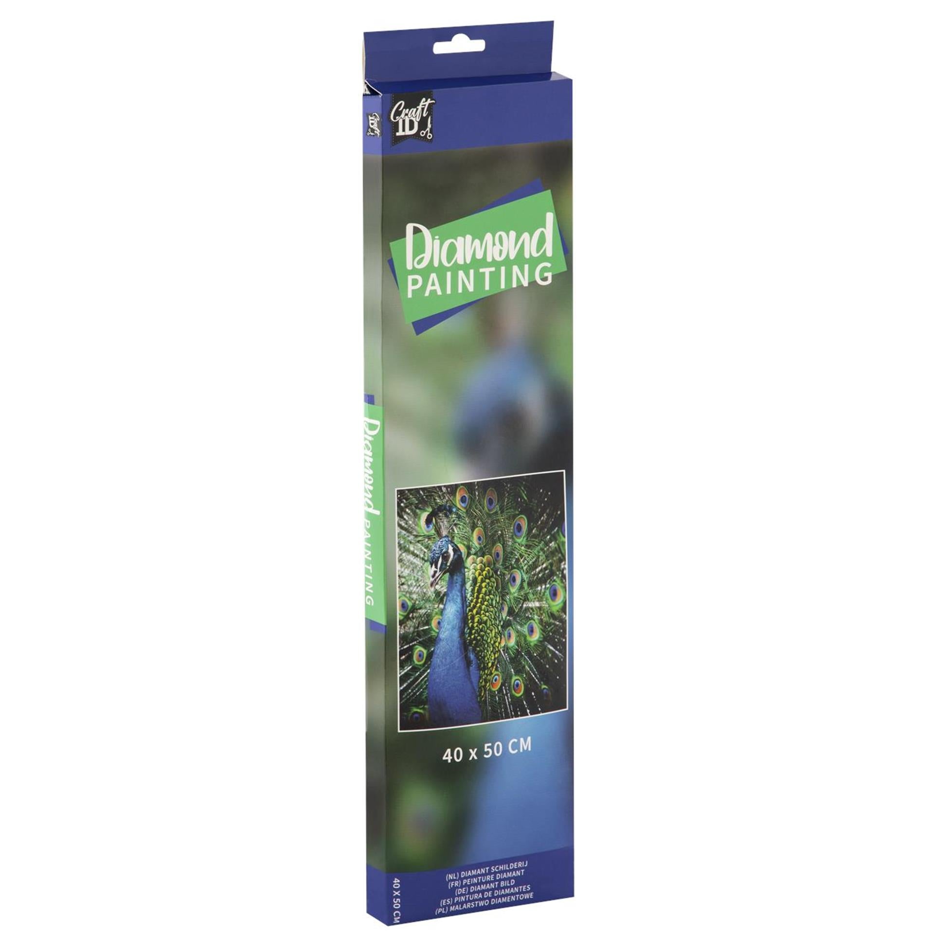 Moxy craft id diamond painting, 40x50cm, peacock